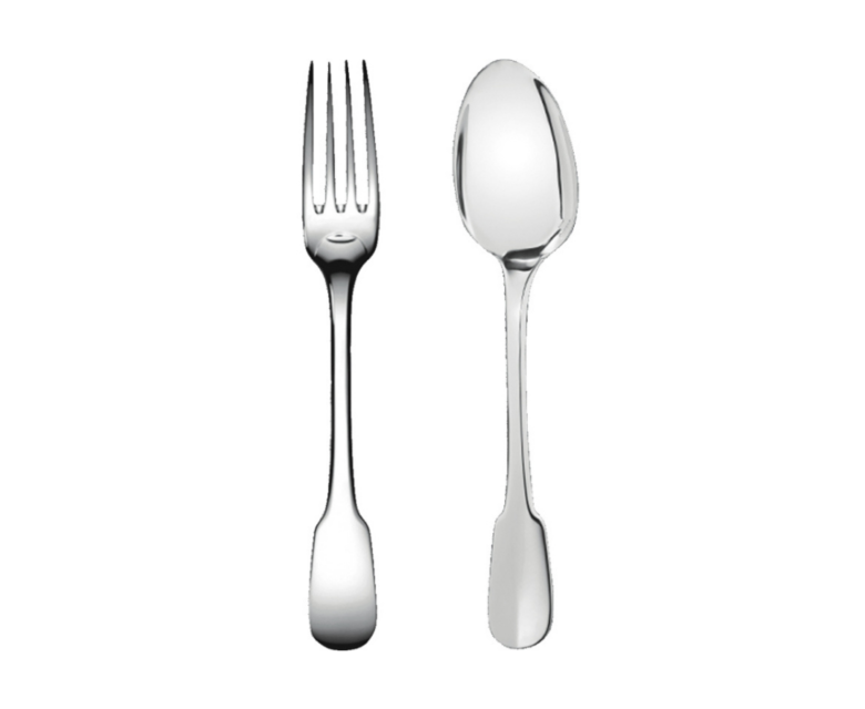 CHRISTOFLE - Coffret de 2 couverts bébé modèle cluny - Pujol maison