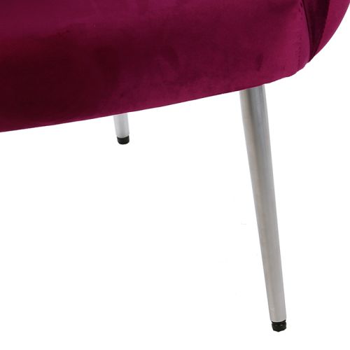 Fauteuil lounge wavy en velours violet