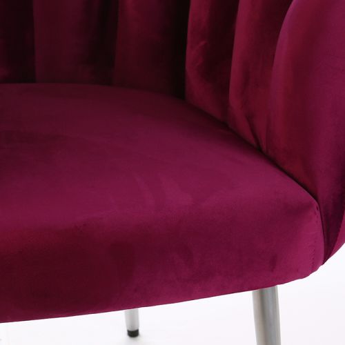 Fauteuil lounge wavy en velours violet