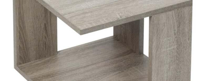 Bout de canapé carré en bois - Pujol maison