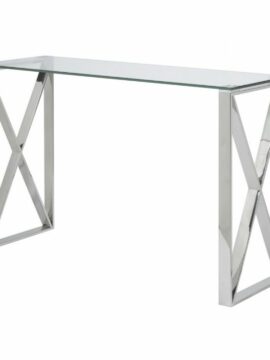 Console design en verre et métal - Pujol maison