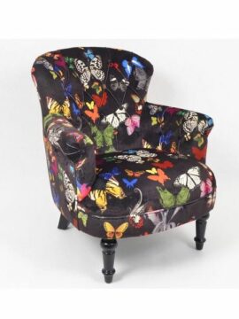 Fauteuil à motifs papillon - Pujol Maison