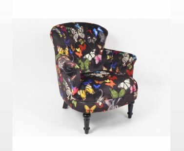 Fauteuil à motifs papillon - Pujol Maison
