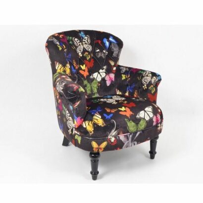 Fauteuil à motifs papillon - Pujol Maison