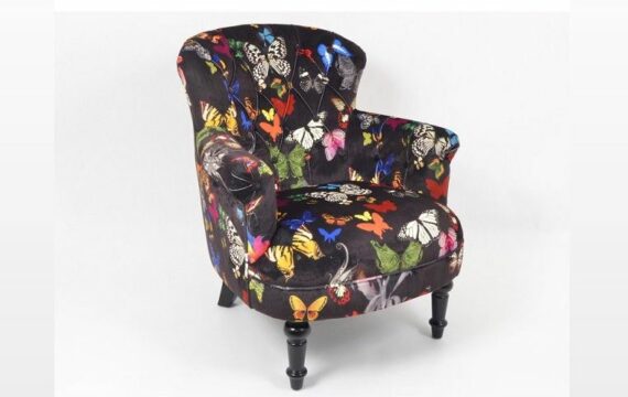 Fauteuil à motifs papillon - Pujol Maison