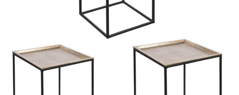 set de tables basse carrées - Pujol maison