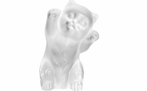 Sculpture lalique chaton - Pujol maison