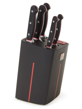 Bloc ensemble de couteaux + aiguiseur Pujol maison