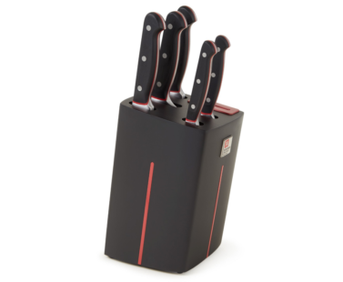 Bloc ensemble de couteaux + aiguiseur Pujol maison