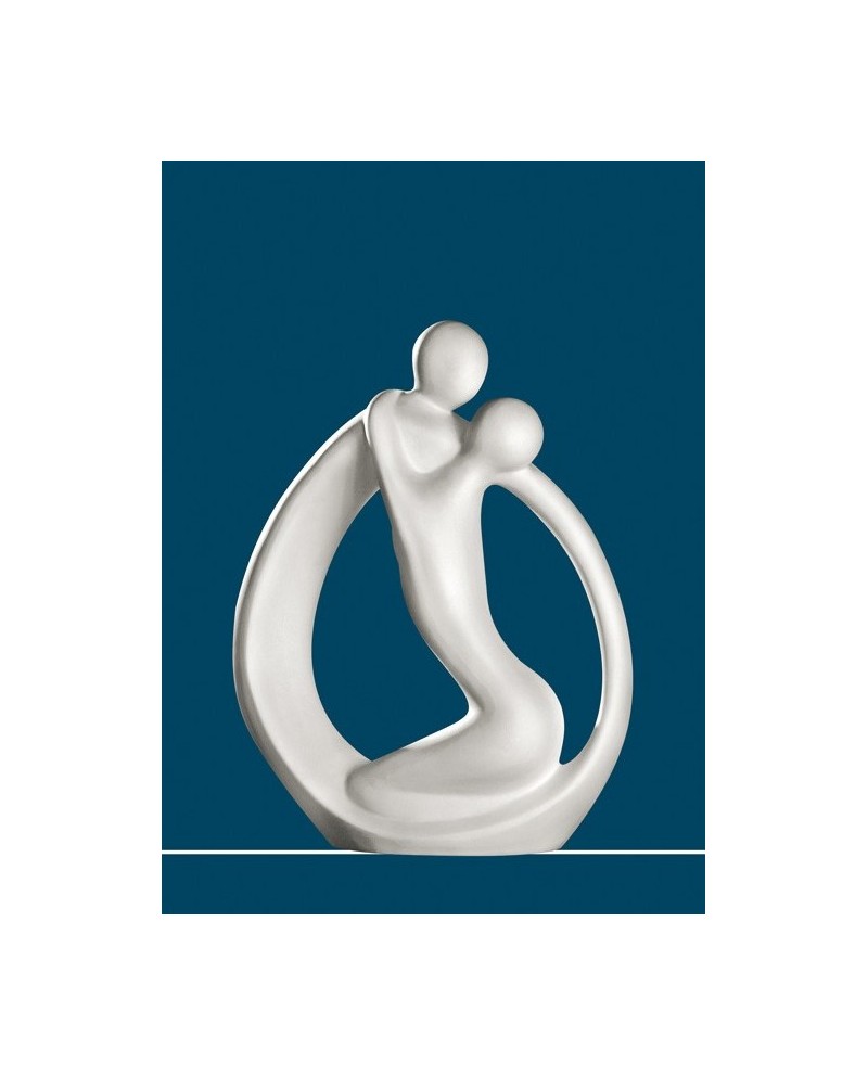 Sculpture "le câlin" en céramique