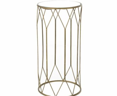 sellette ronde doré