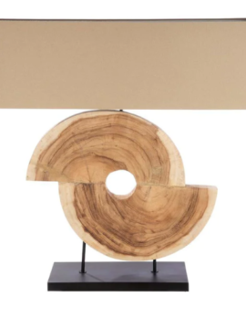 Lampe déco "Geometric" bois 78 cm - Pujol maison