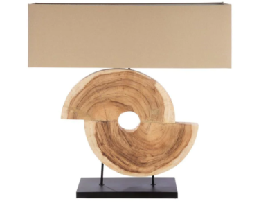 Lampe déco "Geometric" bois 78 cm - Pujol maison