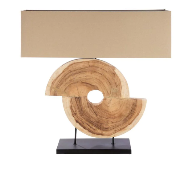 Lampe déco "Geometric" bois 78 cm - Pujol maison