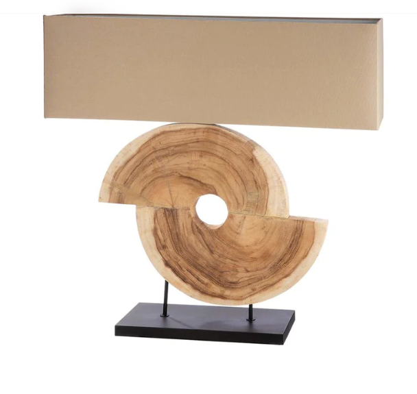 Lampe déco "Geometric" bois 78 cm