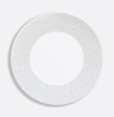 BERNARDAUD - Assiette plat 26 cm Ecume Perles - Pujol maison