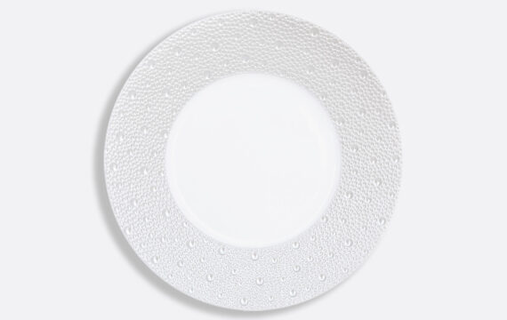 BERNARDAUD - Assiette plat 26 cm Ecume Perles - Pujol maison