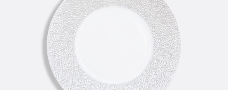 BERNARDAUD - Assiette plat 26 cm Ecume Perles - Pujol maison