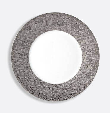 BERNARDAUD - Assiette plate 26 cm Platine - Pujol maison