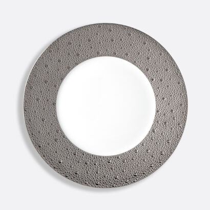 BERNARDAUD - Assiette plate 26 cm Platine - Pujol maison