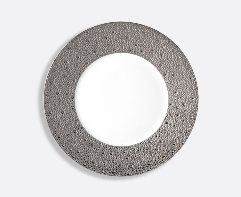 BERNARDAUD - Assiette plate 26 cm Platine - Pujol maison