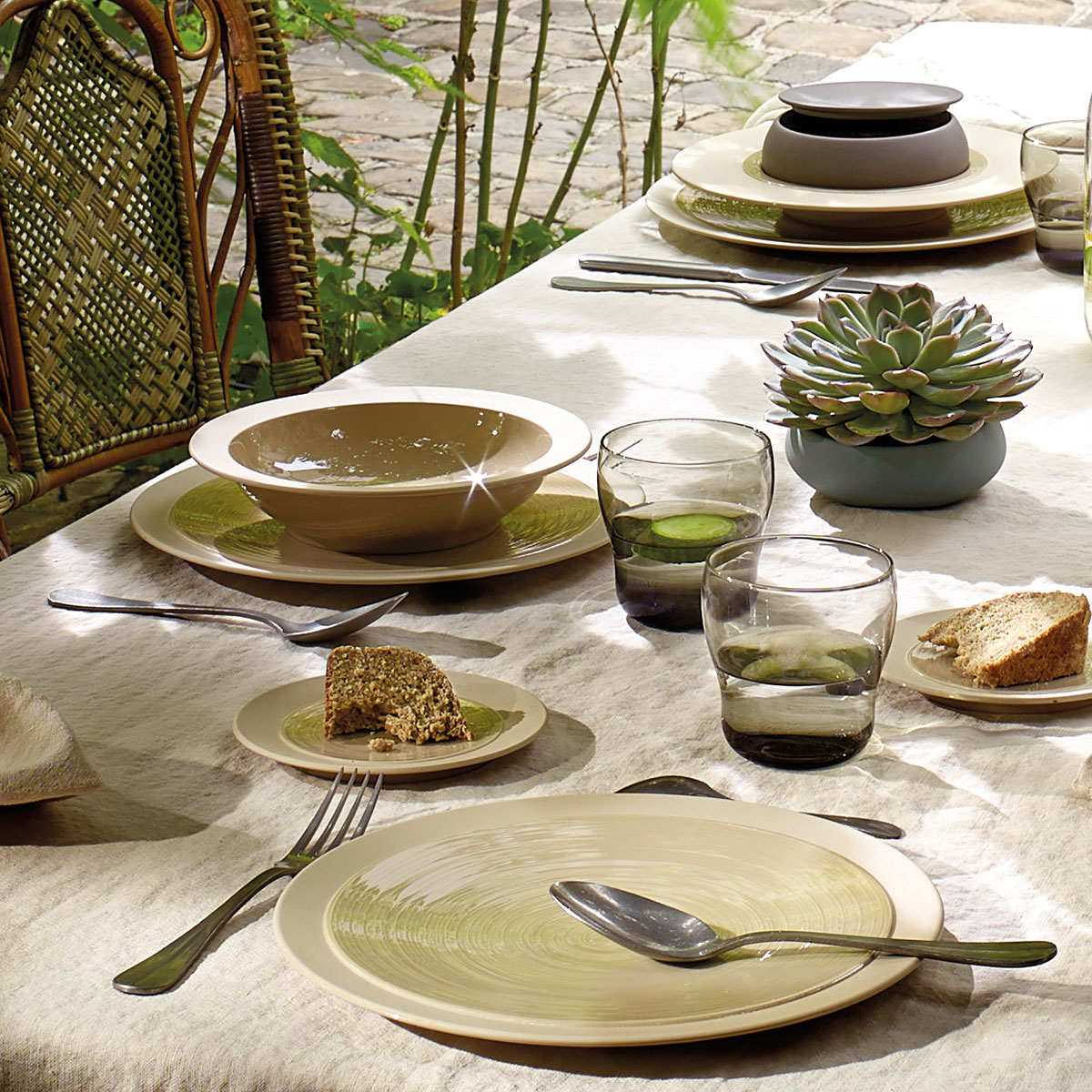 Degrenne - Assiette creuse 20cm BAHIA Dune