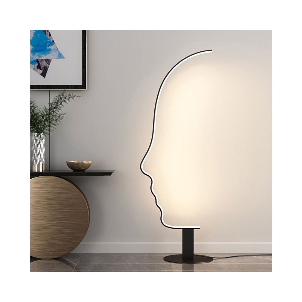 Lampadaire led visage abstrait 168 cm