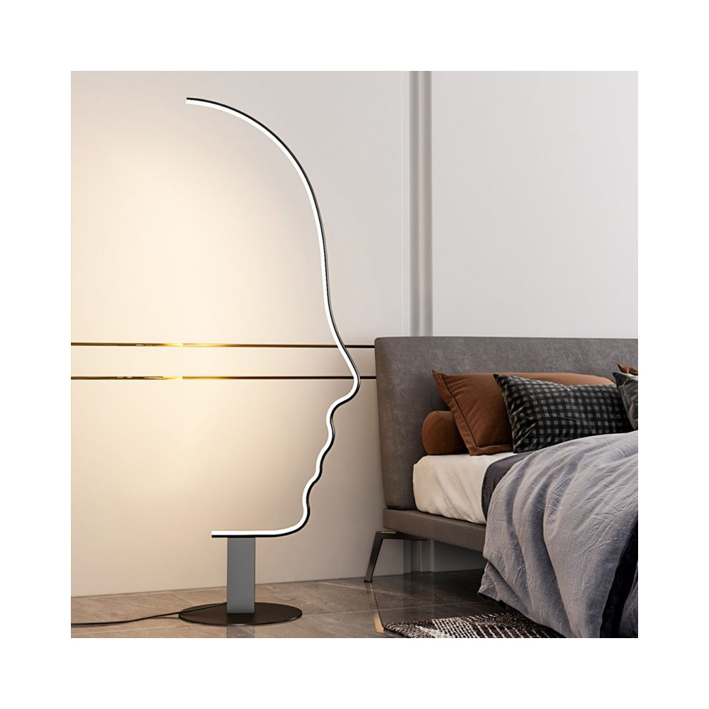 Lampadaire led visage abstrait 168 cm