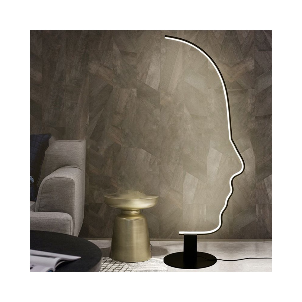 Lampadaire led visage abstrait 168 cm