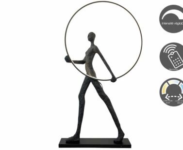 lampadaire sculpture femme