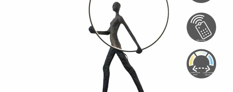 lampadaire sculpture femme