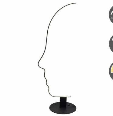 lampadaire visage abstrait