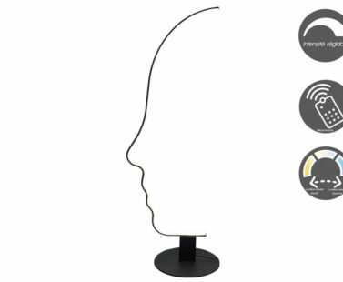 lampadaire visage abstrait