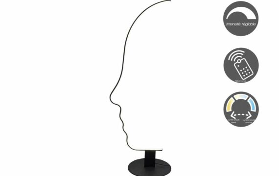 lampadaire visage abstrait
