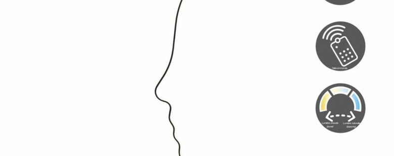 lampadaire visage abstrait