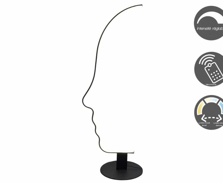 lampadaire visage abstrait