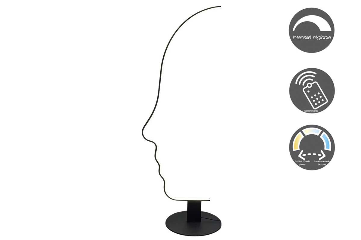 lampadaire visage abstrait
