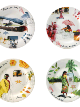 GIEN - Coffret 4 assiettes canapés Pujol maison