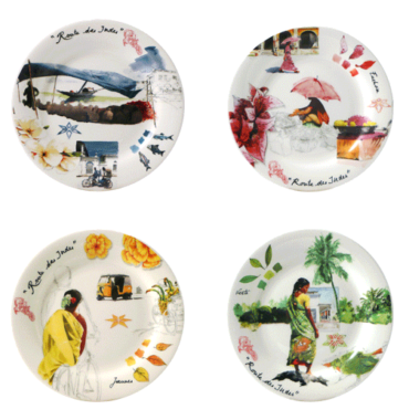 GIEN - Coffret 4 assiettes canapés Pujol maison