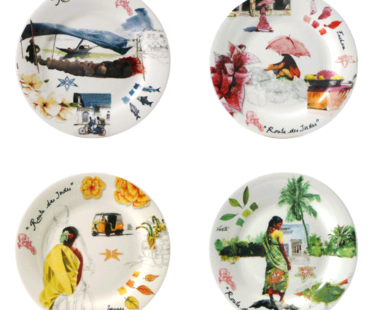 GIEN - Coffret 4 assiettes canapés Pujol maison