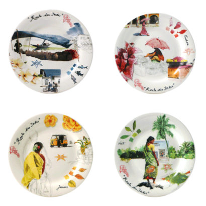 GIEN - Coffret 4 assiettes canapés Pujol maison