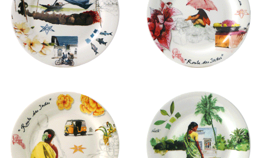 GIEN - Coffret 4 assiettes canapés Pujol maison