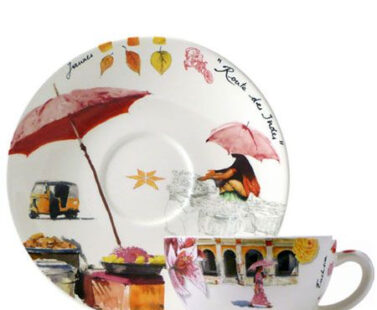 GIEN - Coffret 2 tasses + soucoupes - Pujol maison