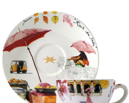 GIEN - Coffret 2 tasses + soucoupes - Pujol maison