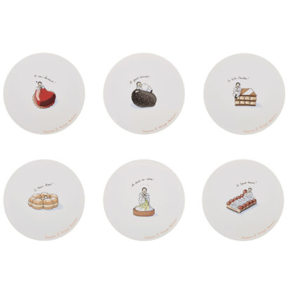 Coffret 6 assiettes à dessert 23cm Degrenne - Pujol maison