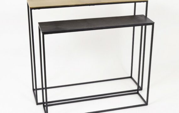 Console dorée 90cm Khloe - Pujol Maison