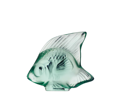 LALIQUE - Poisson cristal menthe
