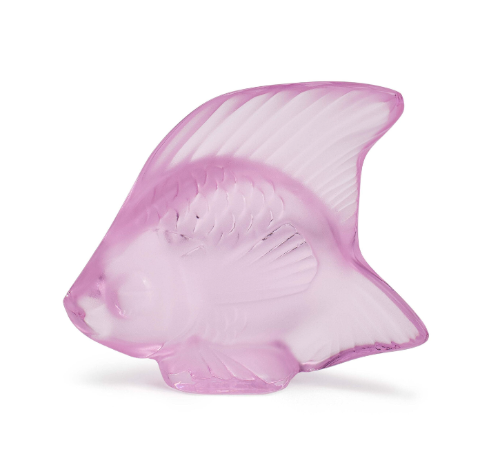 LALIQUE - Poisson cristal rose