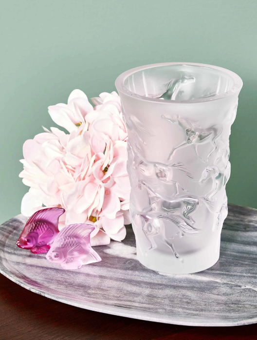 LALIQUE - Poisson cristal rose
