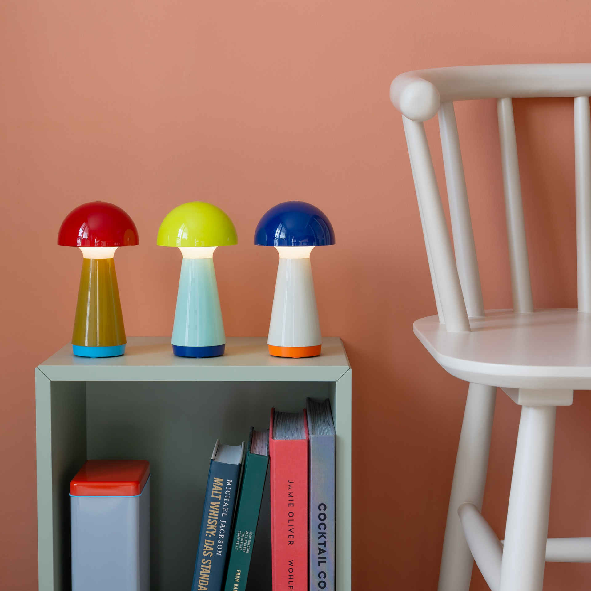 Lampe de table tactile "Bobby" jaune - h18cm